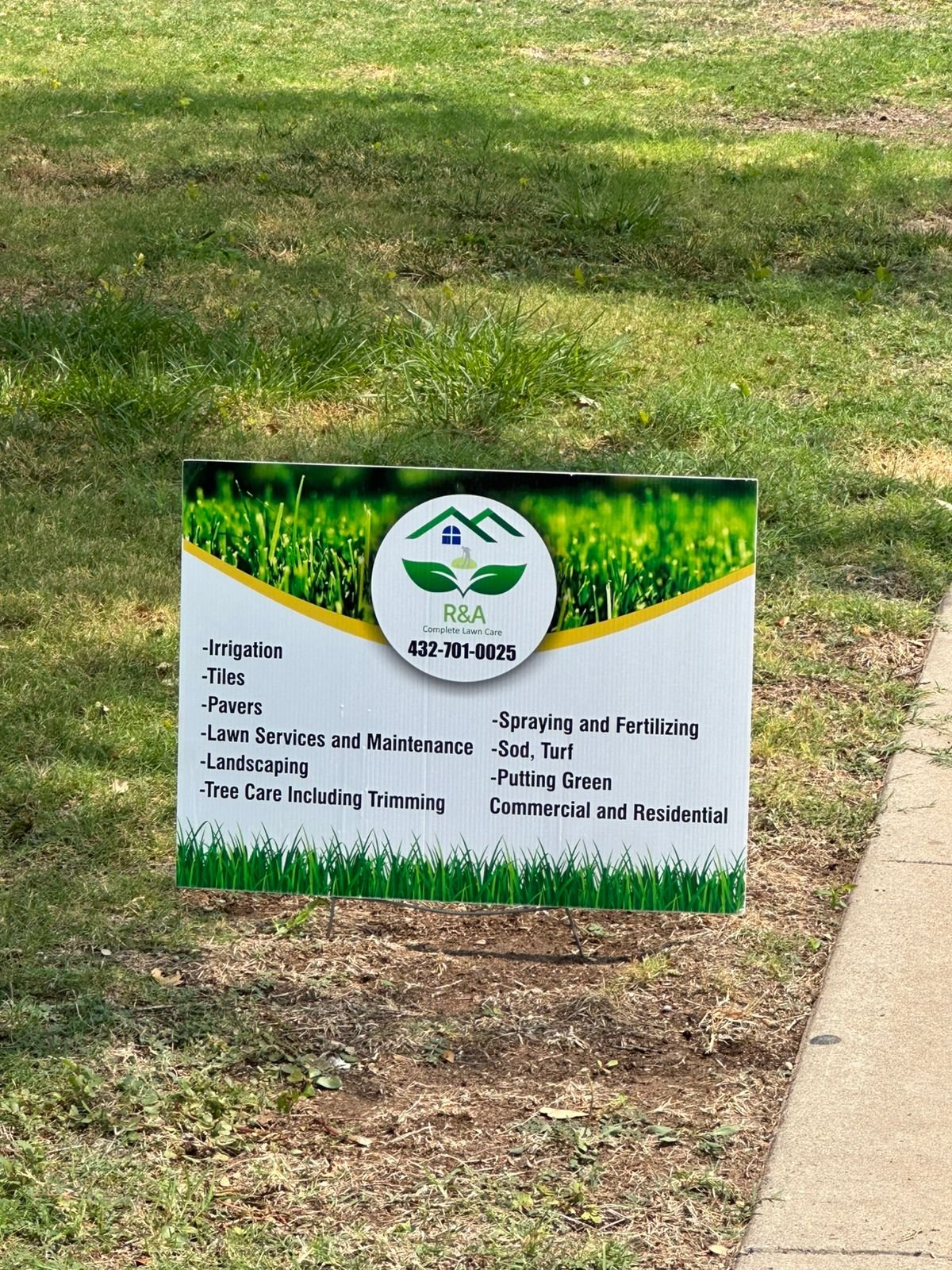 WhatsApp Image 2025-01-22 at 12.27.01 PM R&A Complete Lawncare Odessa Tx Yard sign